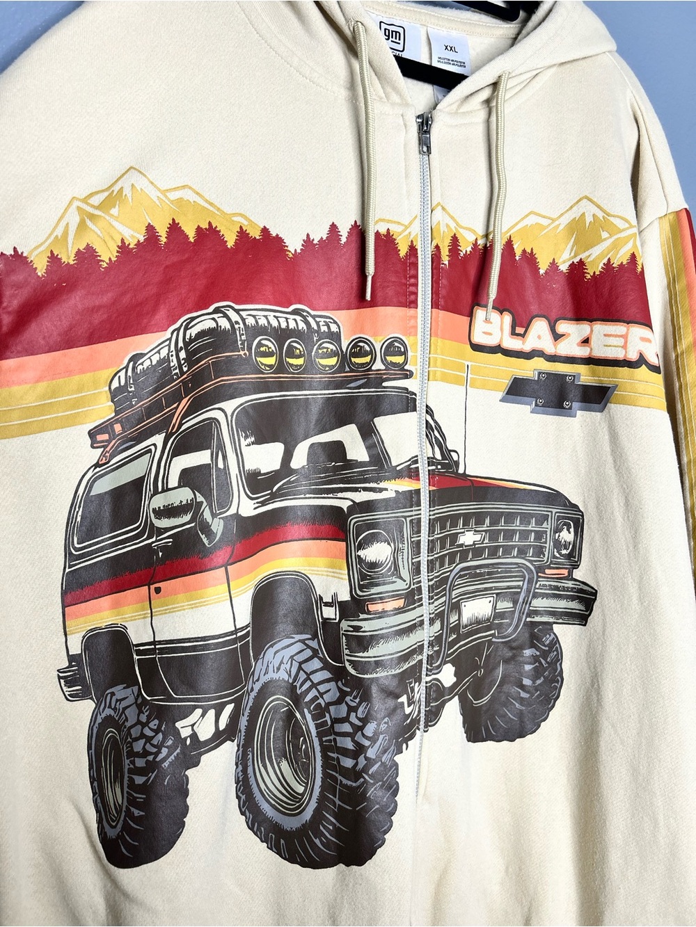 Blazer Cream Graphic Zip-Up Hoodie xxl - Picture 3 of 10